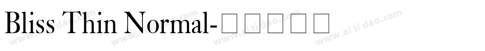 Bliss Thin Normal字体转换